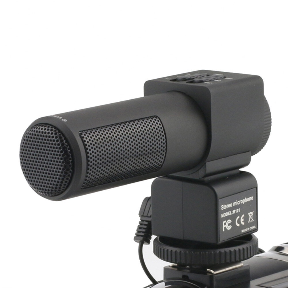 KOMERY Mic-01 Stereo Camera Microphone Professional Studio Digital Video Recording Microphones for D