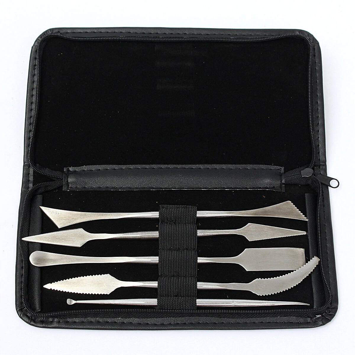 5Pcs set Clay Scrapers Stainless Steel Clay Sculpting Tools Carving Pottery Tools Artist Supplies