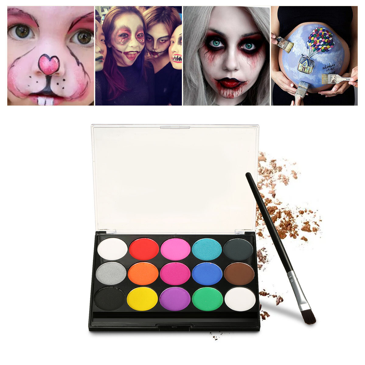 15 Color Makeup Pigments Face Painting Body Paint Kids Face Painting Pigments
