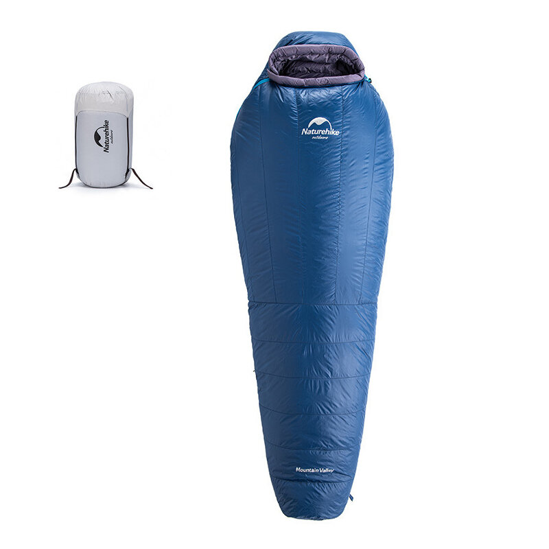 Saco de dormir Naturehike 400/700/1000G ULG 20D 400T Nylon impermeable, cálido y cómodo con 800FP Lazy Bag para camping y viajes.