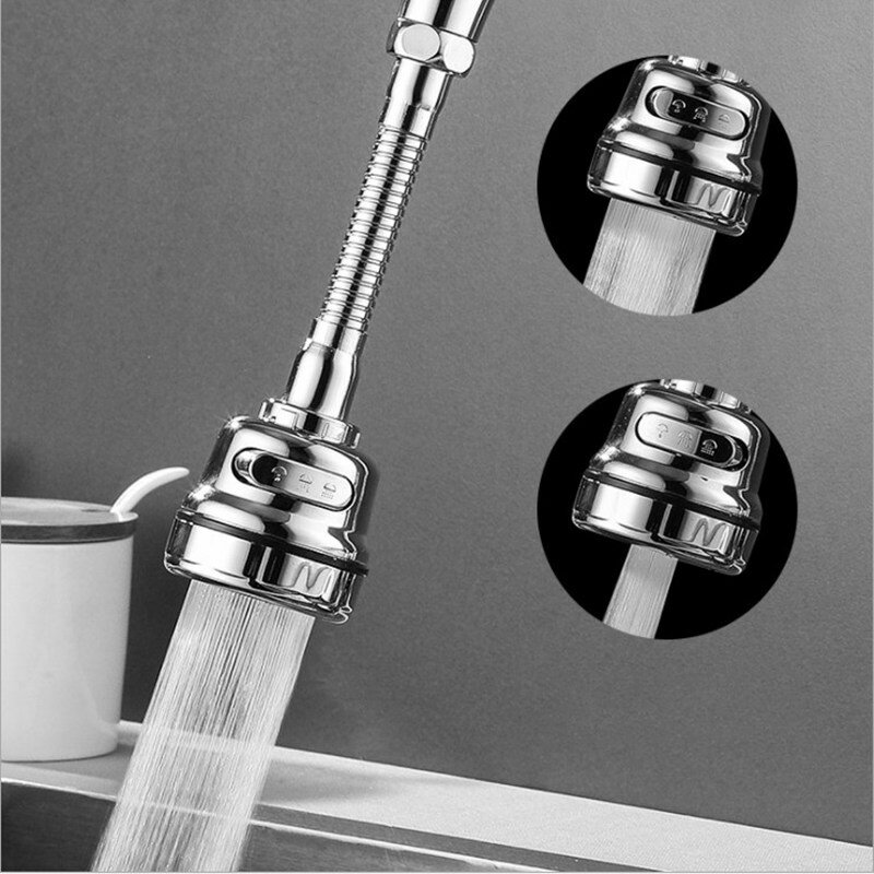 360? Rotate Kitchen Faucet Extender Anti-Splash Aerators Water Saving Nozzle Booster Sprayer Head Re