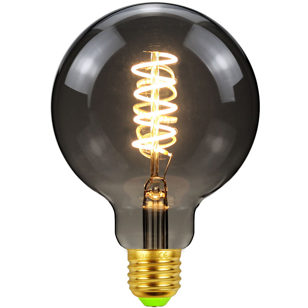 

Lighting Designer AC220 E27 2700K 4W G95 Dimmable LED Incandescent Light Bulb Smoky Gray Glass Edison Bulb Filament Lamp