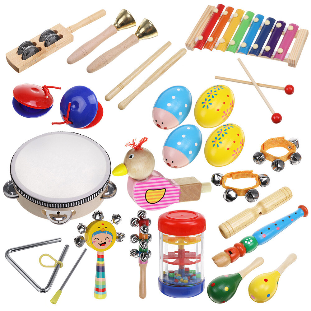 27Pcs Percussion Xylophone Set Kid Baby Toddler Musical Instrument Toys Band Kit Musical Instrument 