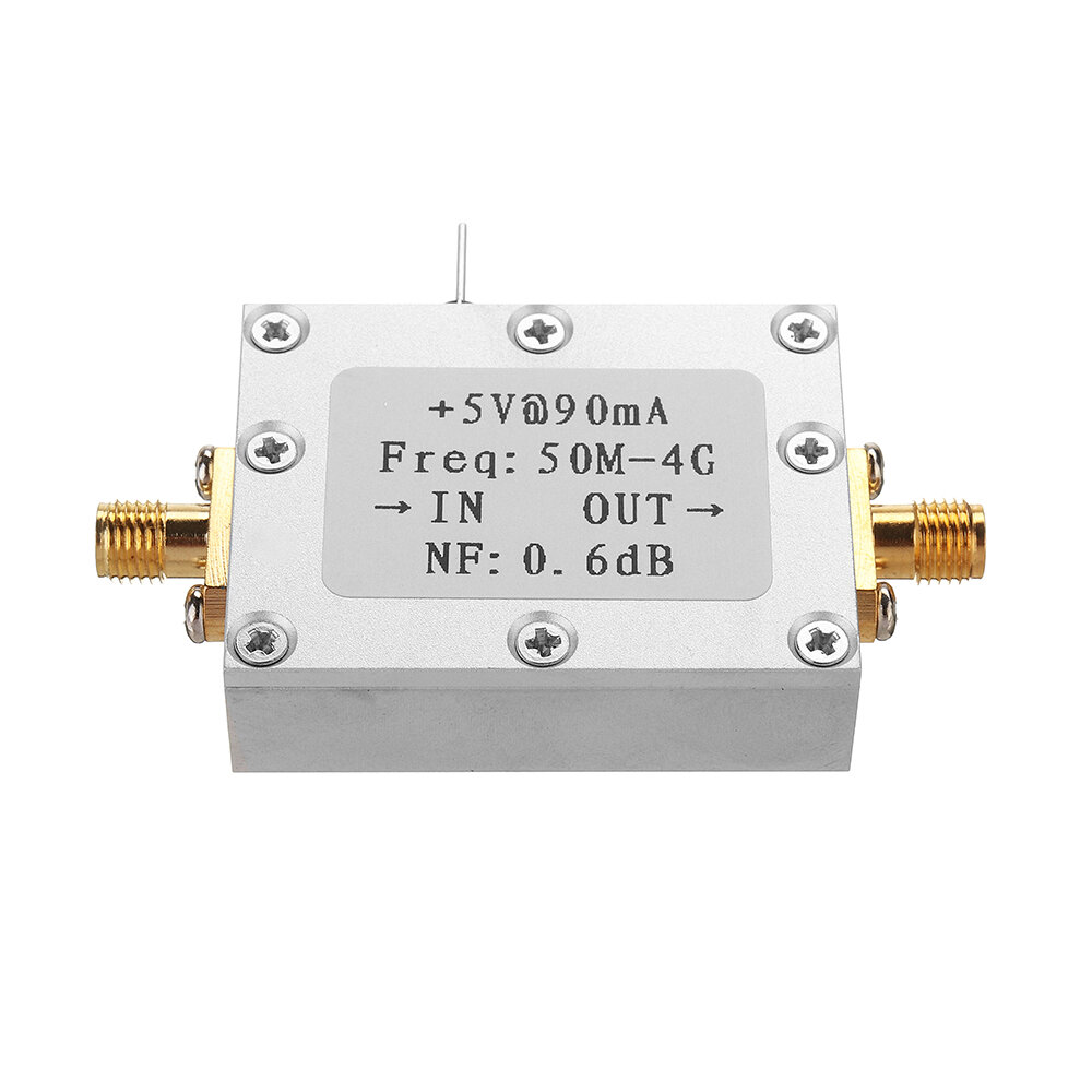 

Ultra-low Noise NF0.6dB High Linearity 0.05-4G Wideband Amplifier LNA -110dBm Module