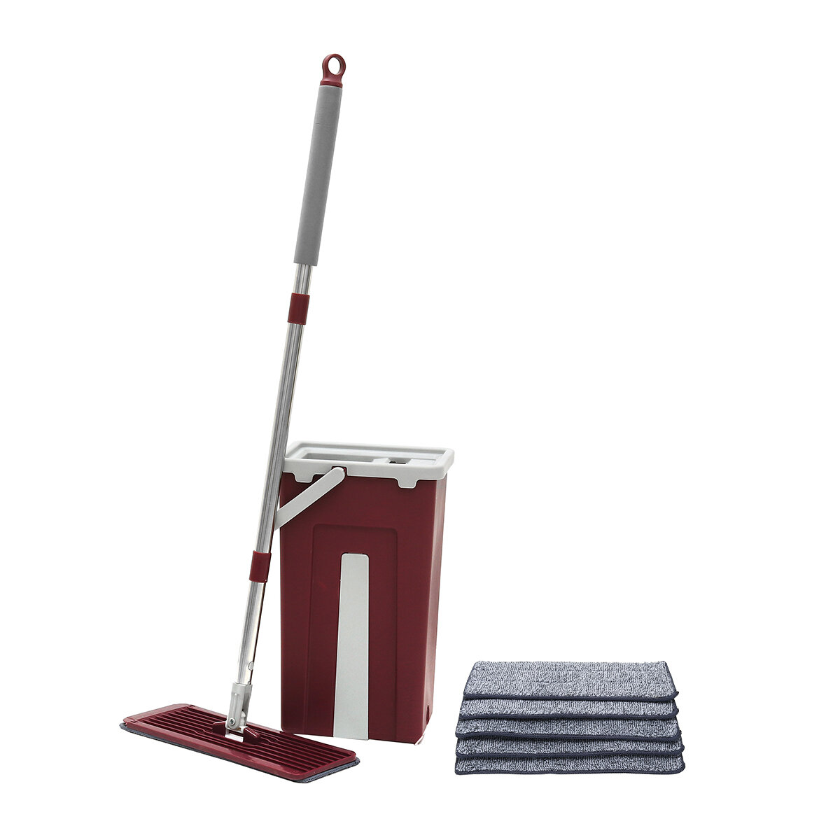 Flat Squeeze Mop Hand-Free Wringing Floor Cleaning Mop Wet Dry Usage Magic Automatic Spin Self Cleaning Lazy Mop