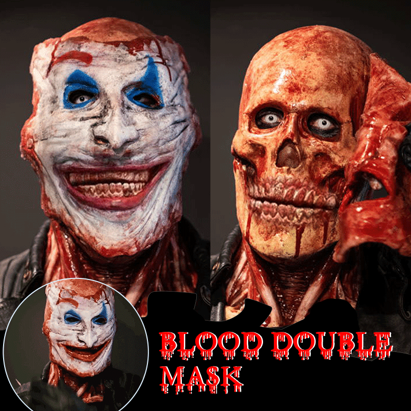 Halloween Double-layer Ripped Mask Bloody Horror Skull Latex Mask Scary cosplay Party Masks mascaras halloween