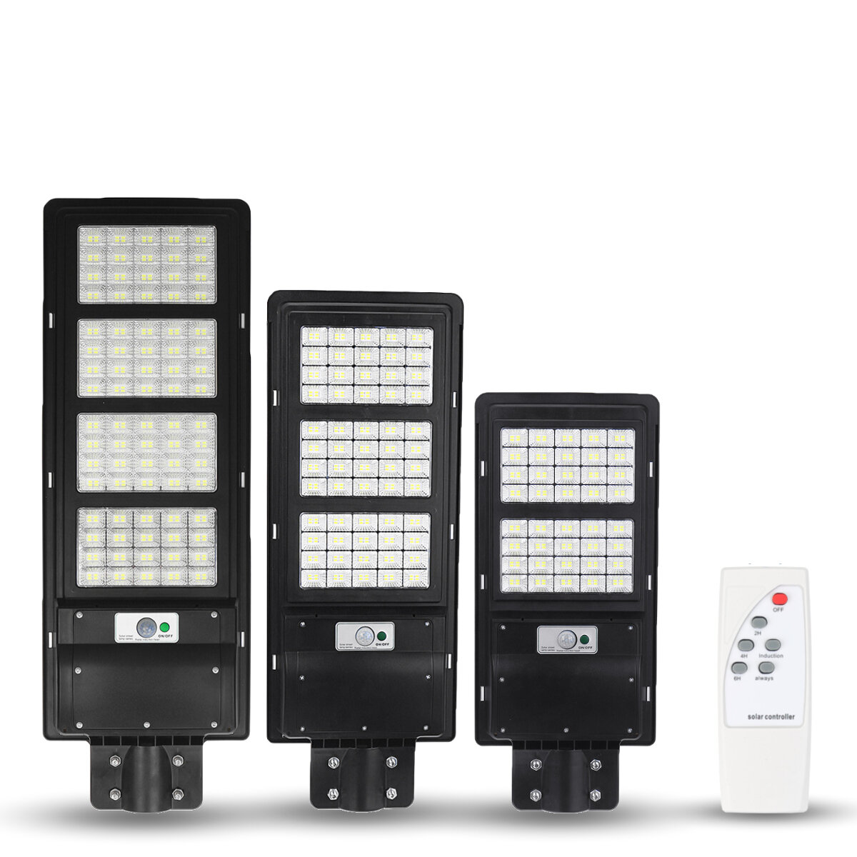 90/120/150W 160/240/320LED Solar Street Light PIR Motion Sensor Wall Lamp W/Remote