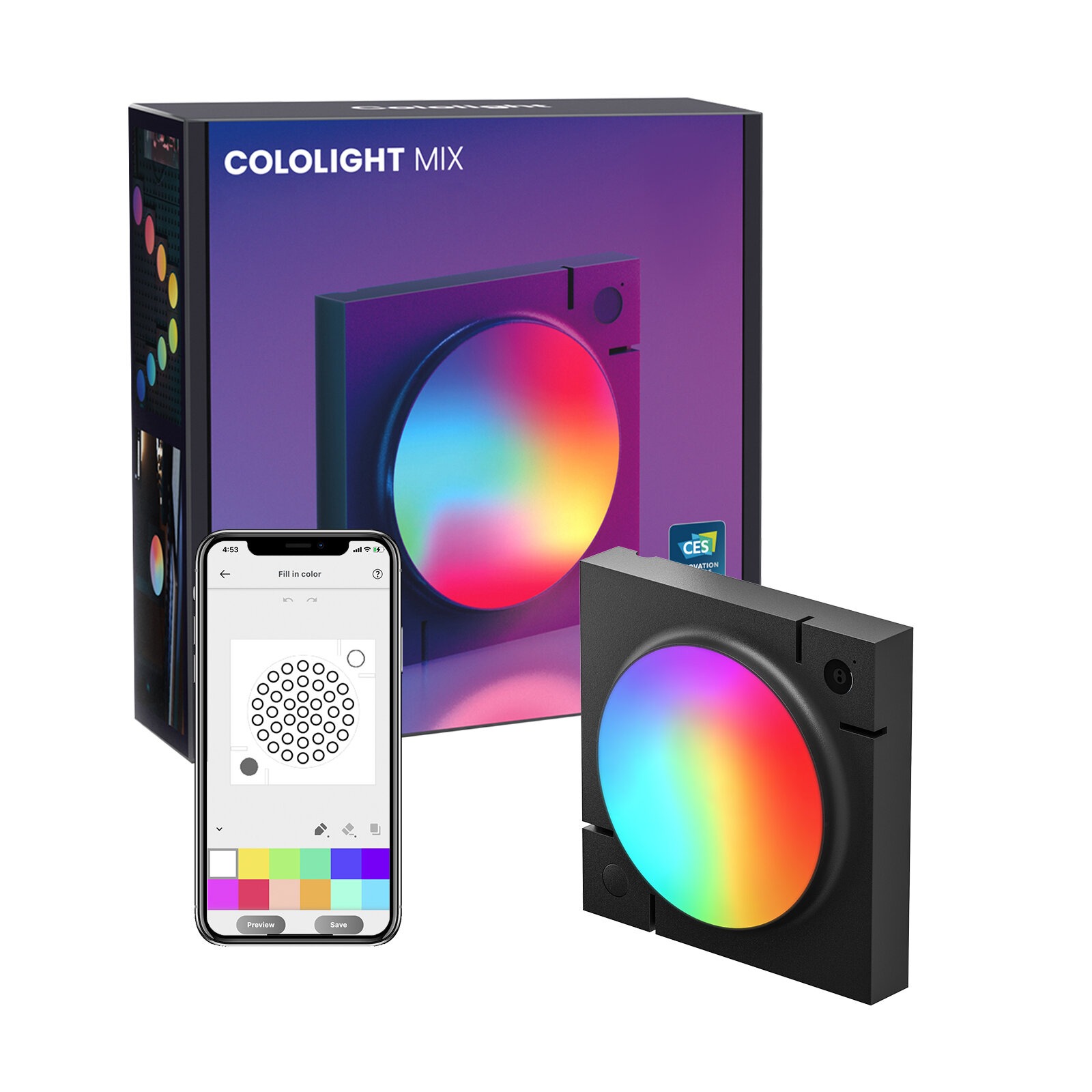 COLOLIGHT MIX LS168 Smart LED Lichtpaneele RGB Quantum Lights APP-Steuerung Funktioniert mit Alexa Google Assistant