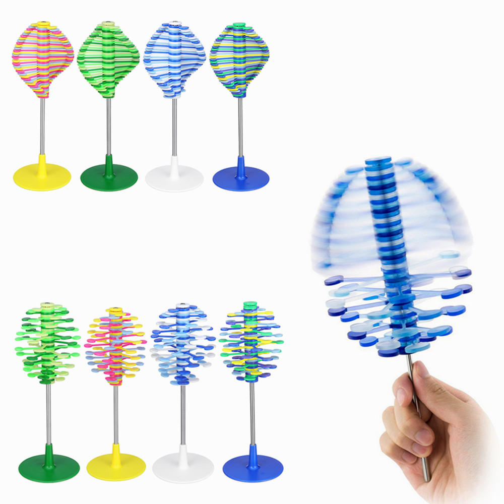 Bleu VIDOO Revolving Lollipop Creative Decompression Art Lollipopter Helicone Childrens Toys Desk D/écor