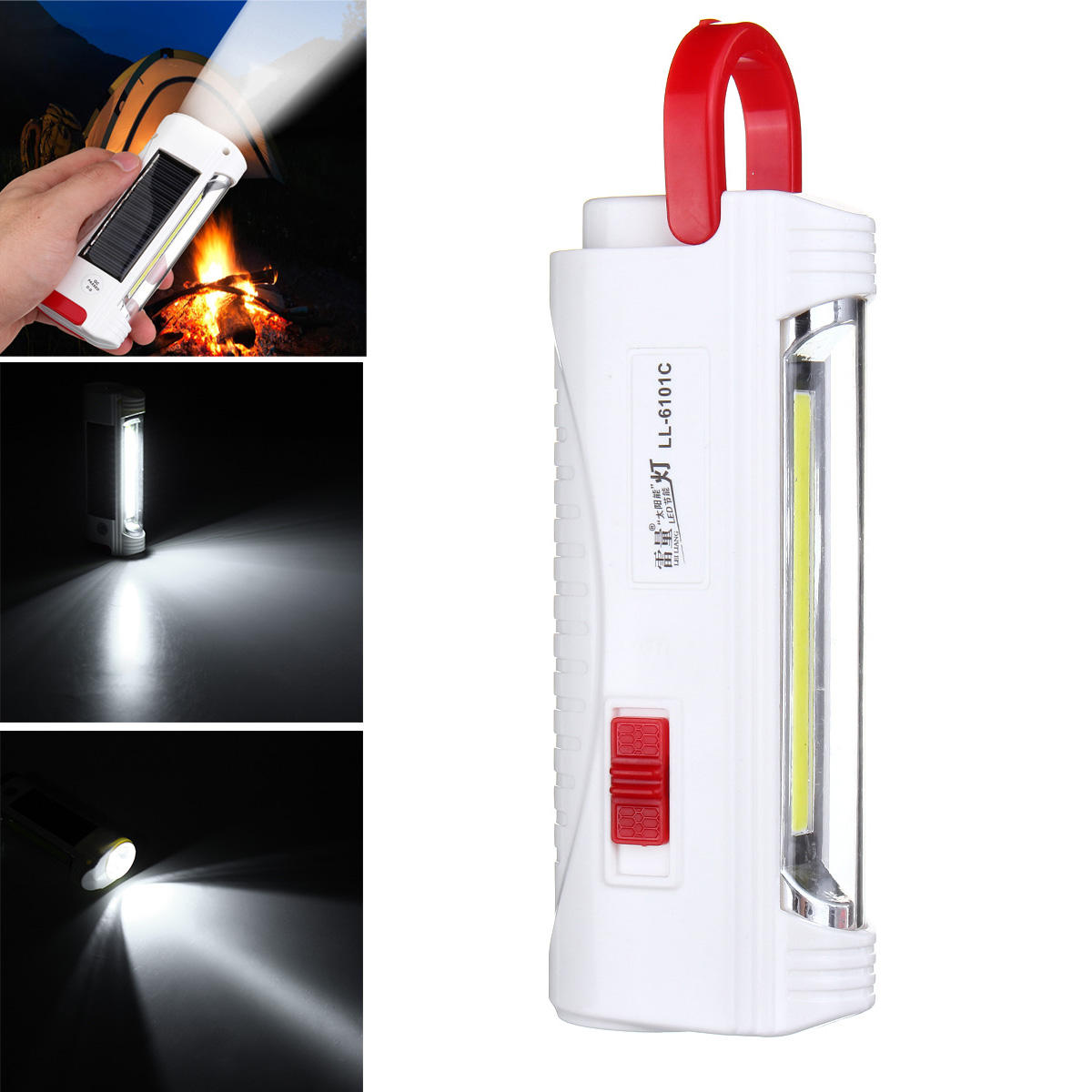 3W Portable Camping COB LED Solar Lantern Emergency Night Flashlight Torch Spot Lamp