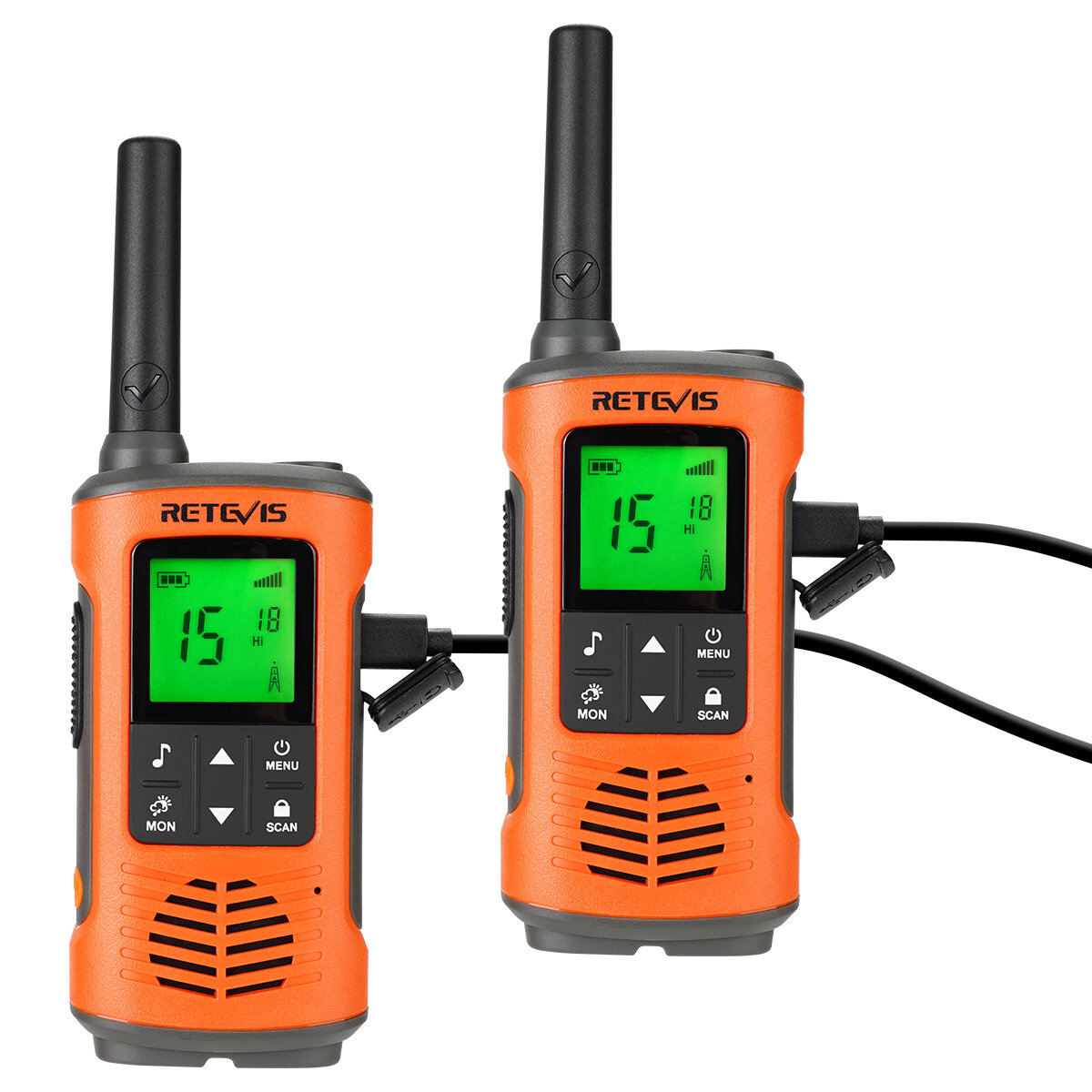 2pcs Retevis RT45P 22CH 2W Walkie Talkie FRS PMR446IP67 Waterprooffor Motorola Two-way Radio Receiver Skiing Fishing