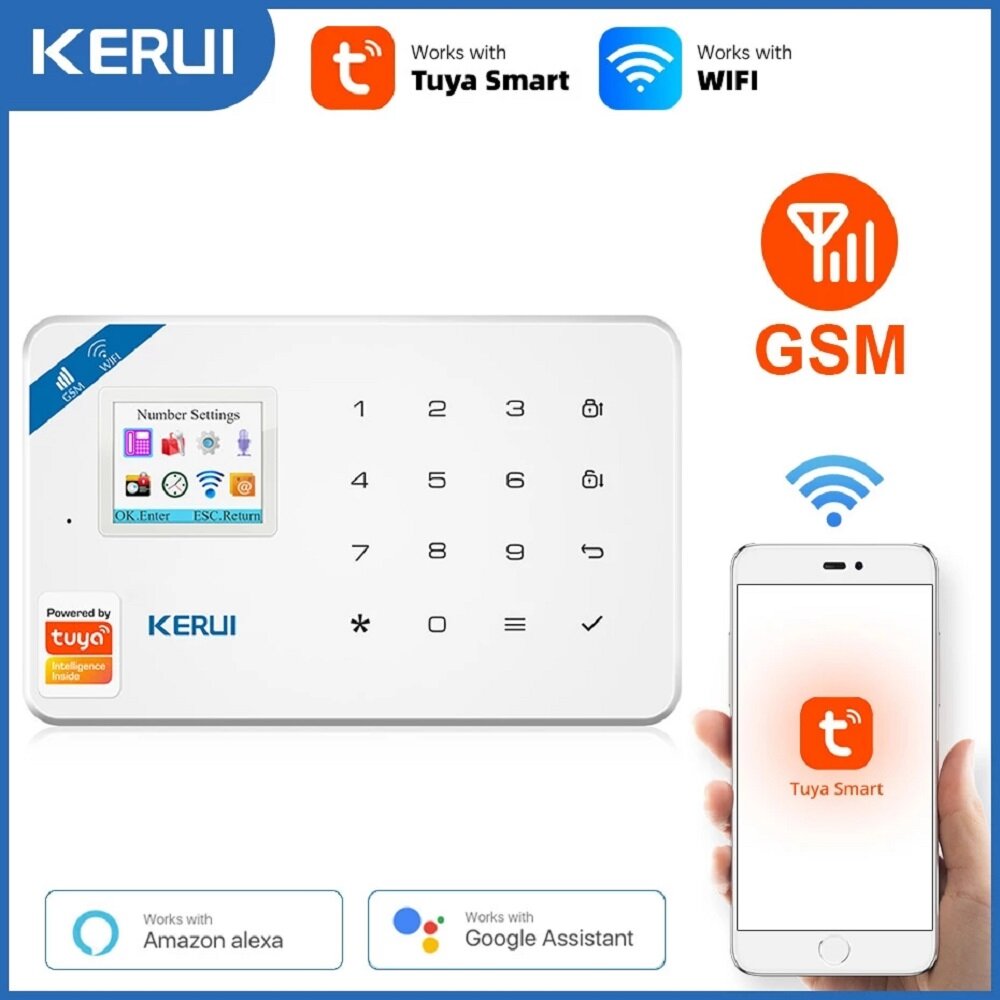 KERUI W181 Tuya WIFI GSM Home Inbreker Alarmsysteem Deur Raam Bedieningspaneel Bewegingssensor