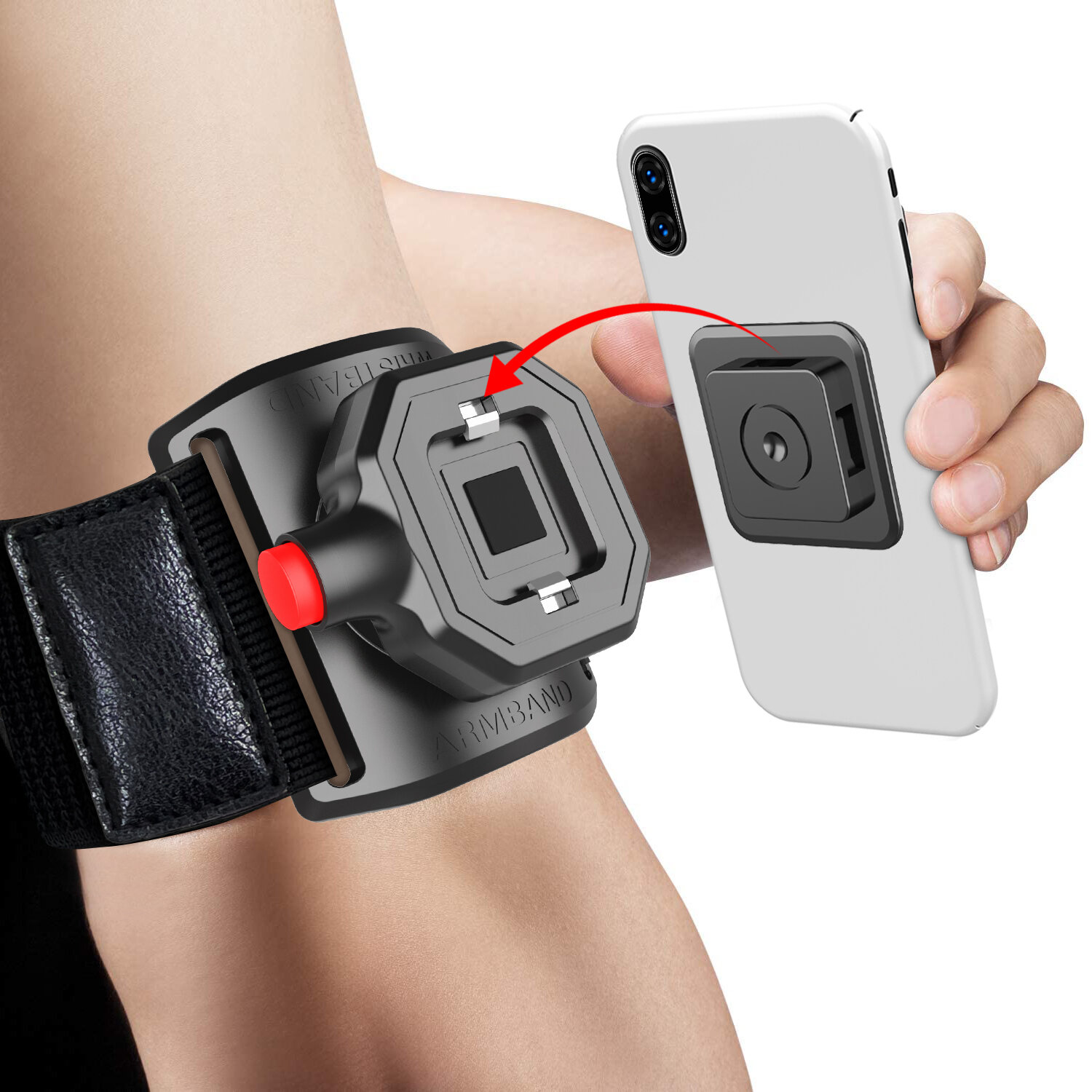 

Bakeey Universal Easy Operation More Stable Armband Phone Holder Stand Mount Bracket for iPhone 13 POCO X3 F3 4.0-6.8 in