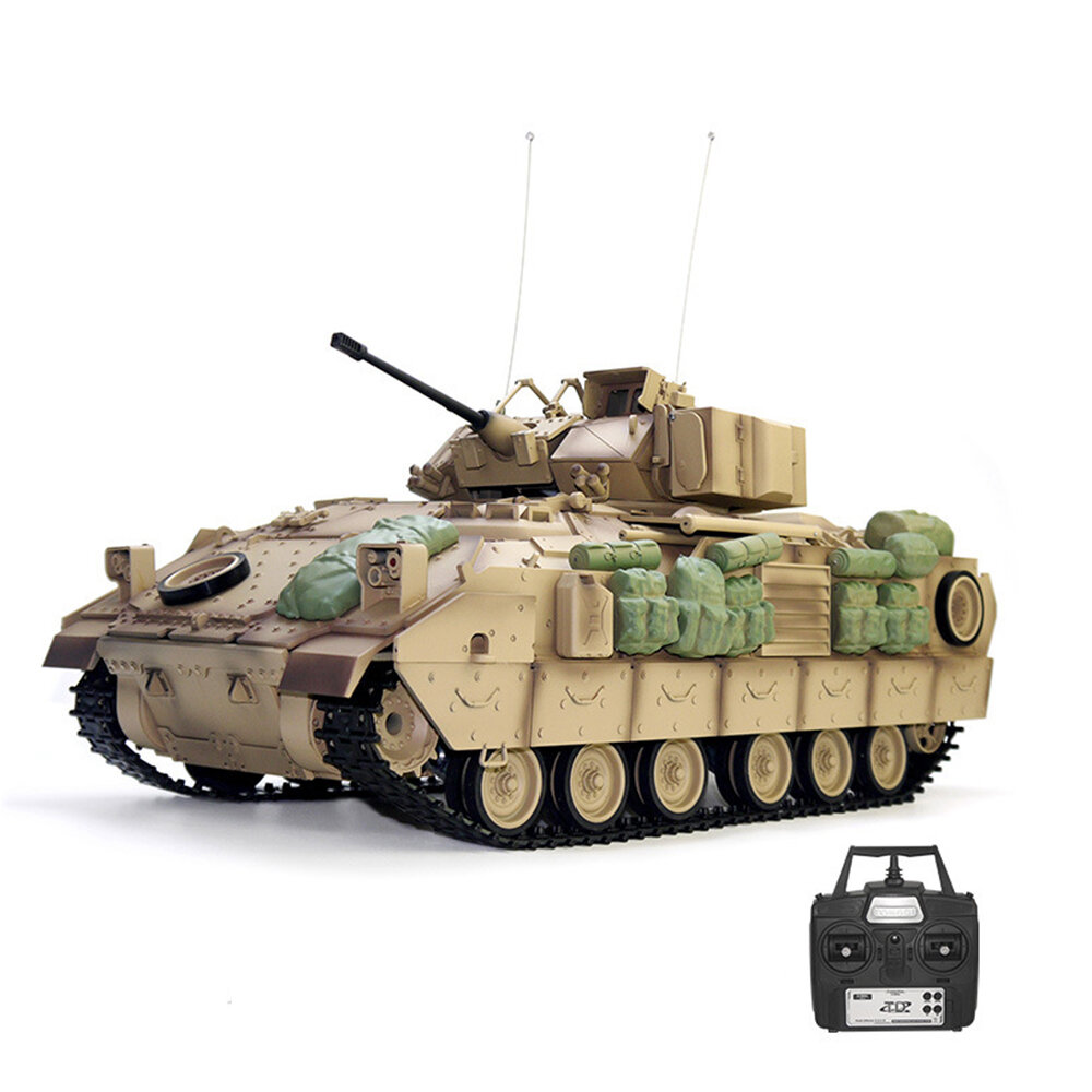 

COOLBANK Model Bladeli M2A2 1/16 2.4G RC Main Battle Tank Smoke Sound Recoil Shooting LED Light Simulated Vehicles Model