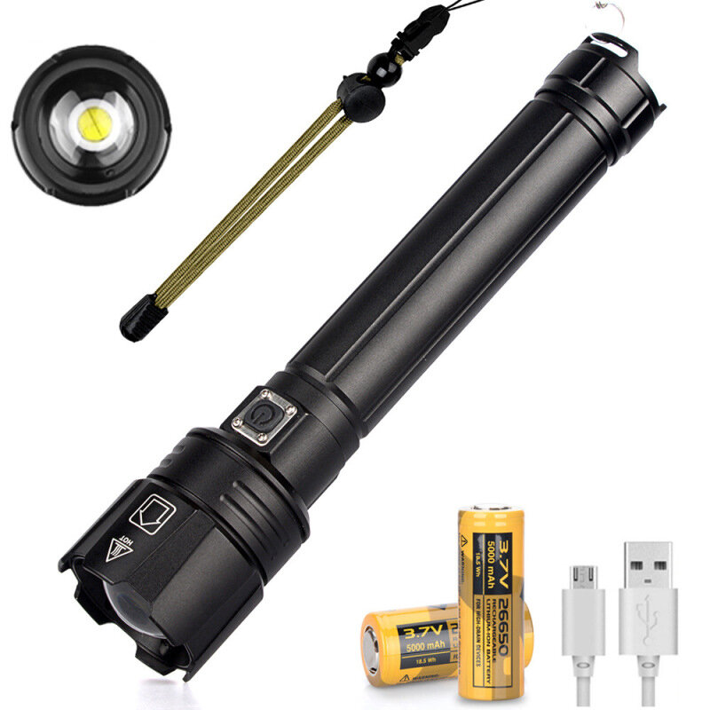 

XANES® P90.2 2000lm USB Charging Zoomable LED Flashlight 3 Modes Basic UI Powerful LED Torch Power Display with 2x18650