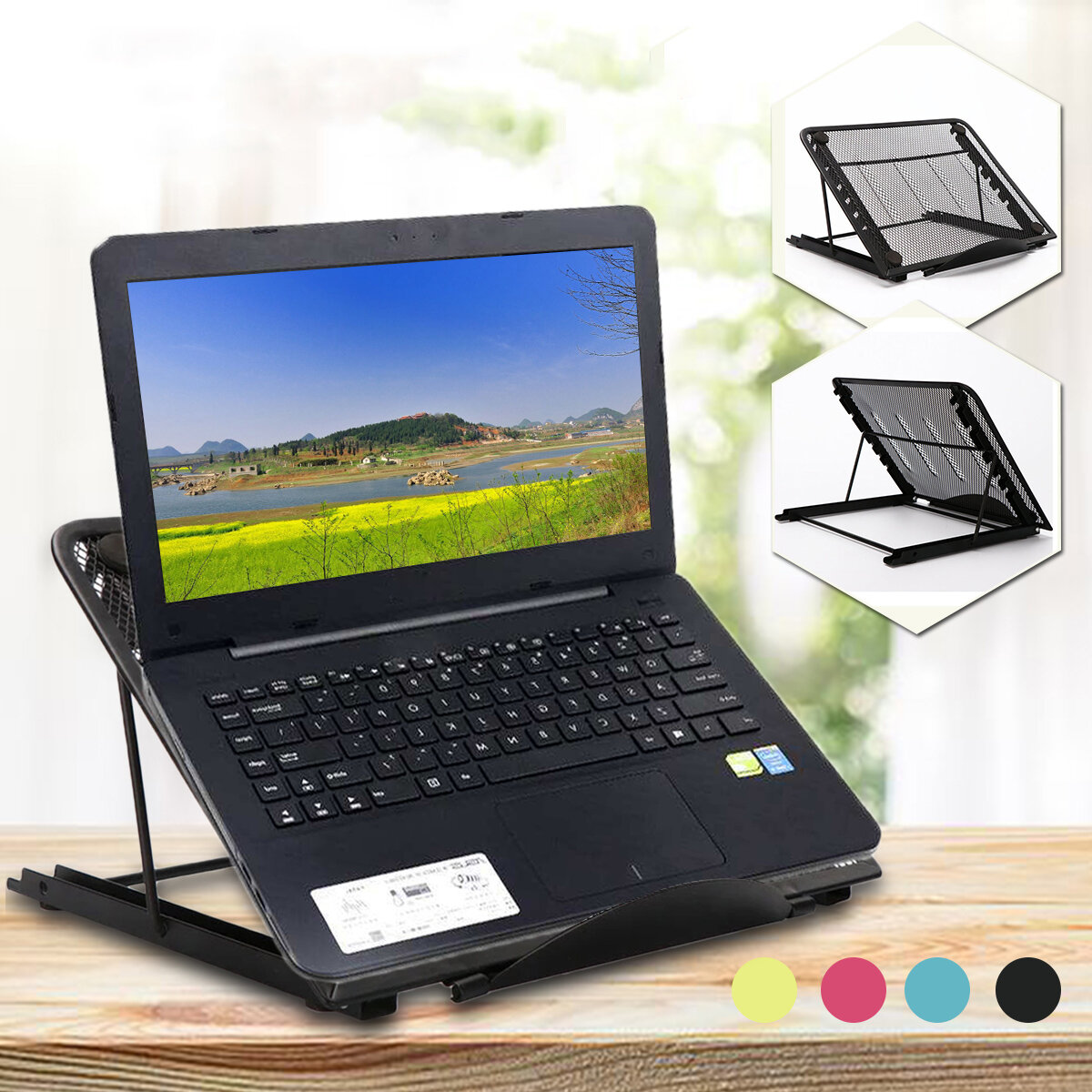 Portable Adjustable Angle Heat Dissipation Mesh Telecommuting Online Learning Desktop Tablet Laptop 