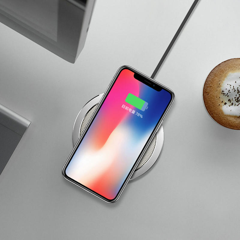 ROCK W4 2A　 Qi iphone X 8 / 8Plus用　ワイヤレス　高速充電ディスク　充電器　Samsung S8 S7 iWatch 3適用