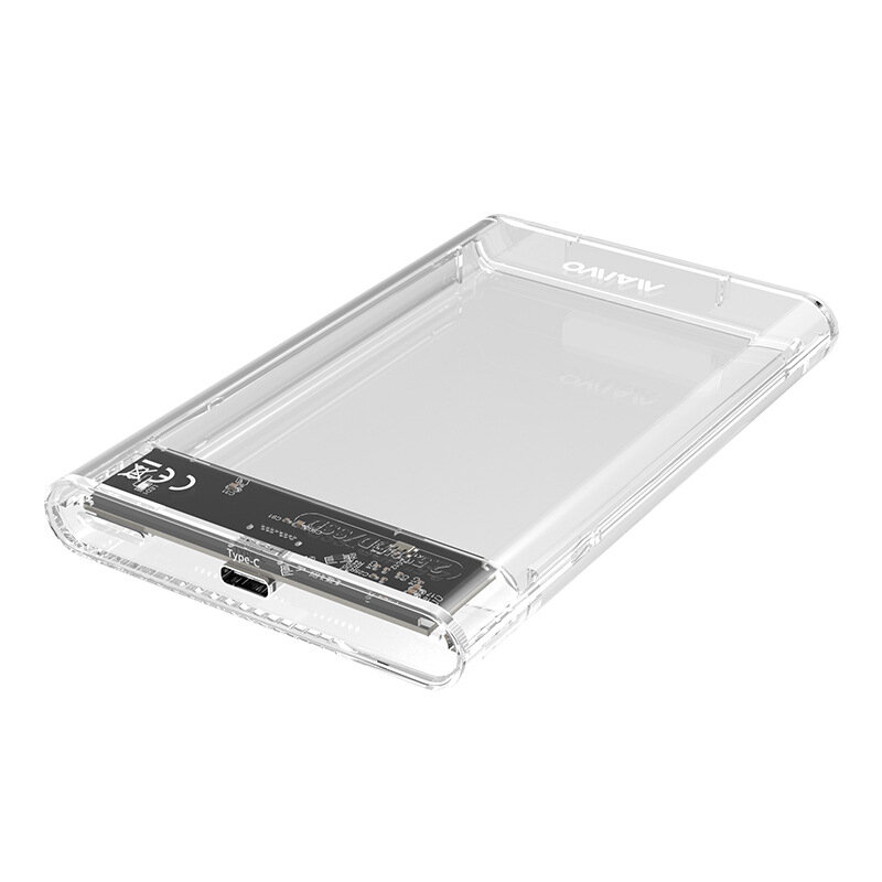 

MAIWO K2510TF Transparent HDD Case 2.5inch SATA to USB Type-C 5Gbps 6TB External Hard Drive Enclosure for Laptop TV Phon