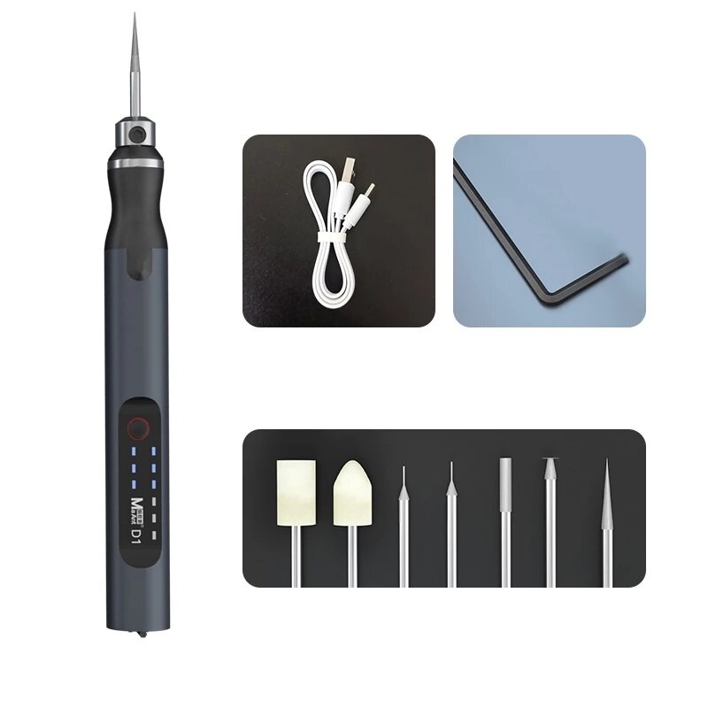 D1 Smart Elektrische Polijsten Pen voor Telefoon Lcd-scherm Residu OCA Lijm Lijm Remover Cutter Scho