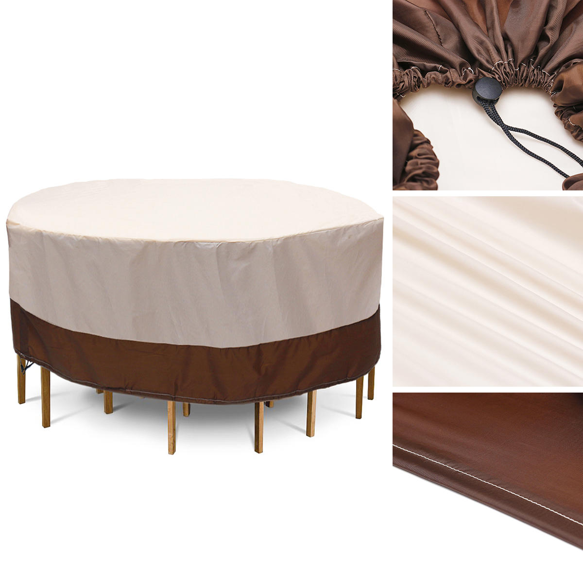 Водонепроницаемы Мебель для патио с круглой крышкой На открытом воздухе Настольные стулья Bench Sofa Rain Dust Protector