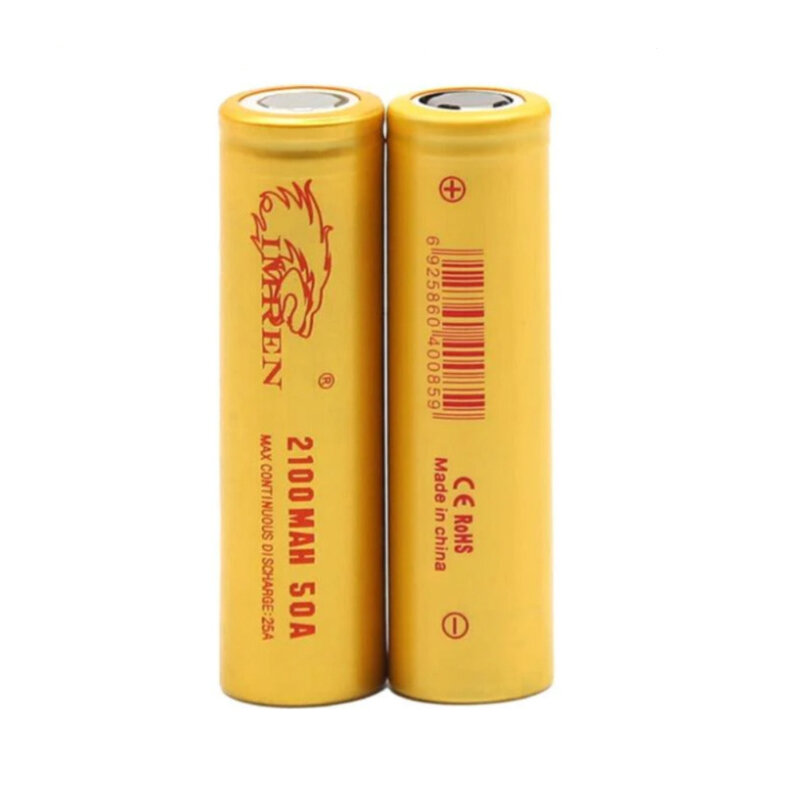 

[USA Direct] 10/20/40Pcs IMREN 50A High Power 18650 Battery 2100mah 3.7V Rechargeable Lithium-ion Cells Flashlights RC T