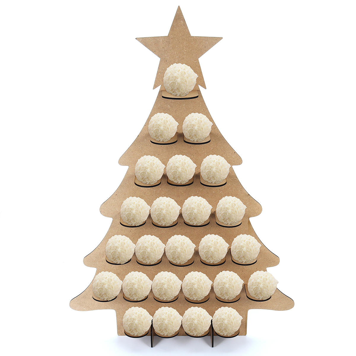Houten Familie Adventskalender Kerstboom 25 Chocolaatjes Stand Rack DIY Decoraties