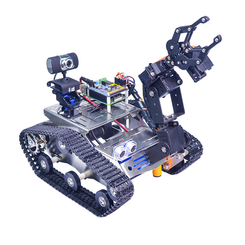 

Xiao R WiFi Video Robot Arm Car with Gimbal Camera Raspberry Pi 4B Built-in bluetooth Wifi Module