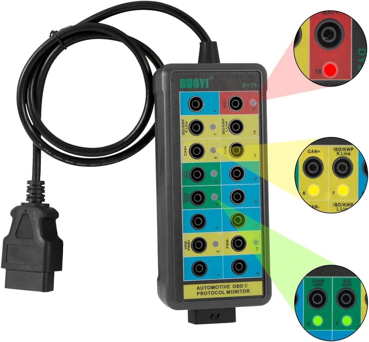 DY29 Automotive OBD Interface Diagnostische Protocol Detector Detecteert Diagnostische Signaal Detec