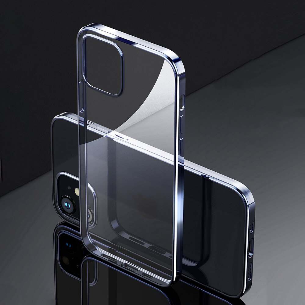 ROCK voor iPhone 12 Pro Max / 12/12 Mini / 12 Pro Case Plating Ultradunne transparante niet-gele sch