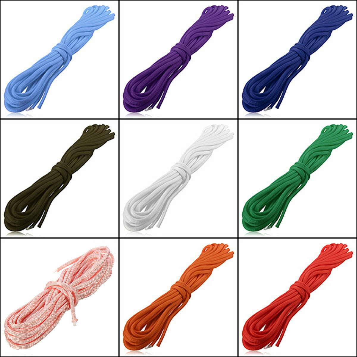 20FT 550lb Nylon Paracord Parachute String Cord Rope For Camping Hiking Outdoor Survival