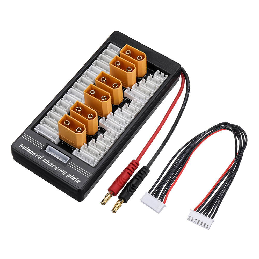 XT30/XT90/EC5/EC3 Plug Parallel Balanced Charging Board 2-6S For IMAX B6 B6AC RC Battery Charger