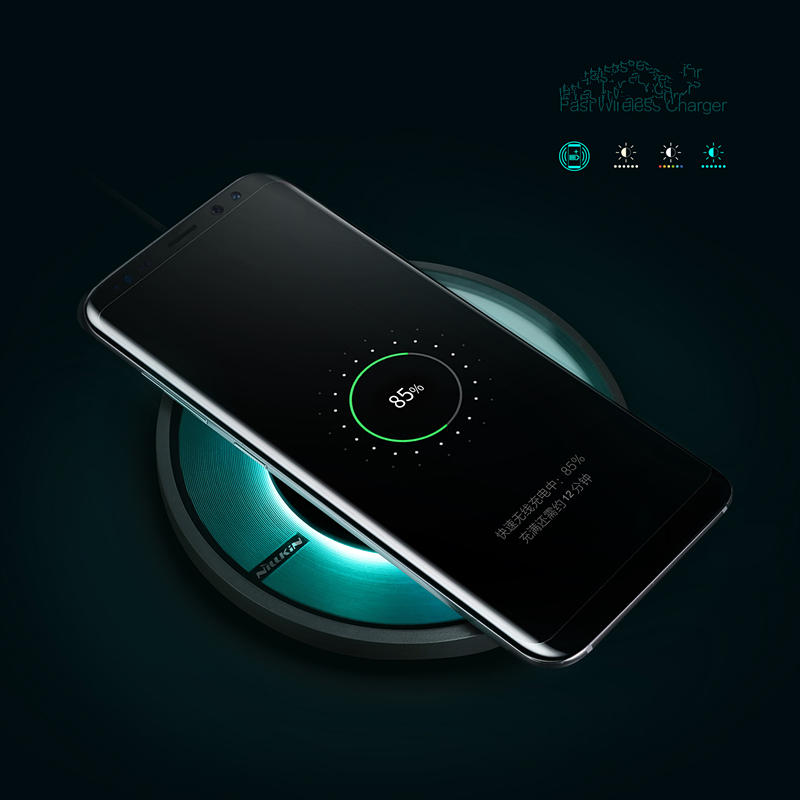 

NILLKIN Волшебный Диск 4 Быстрое Qi Беспроводное зарядное устройство для iPhone 8 Plus X Samsung Galaxy S8 Plus