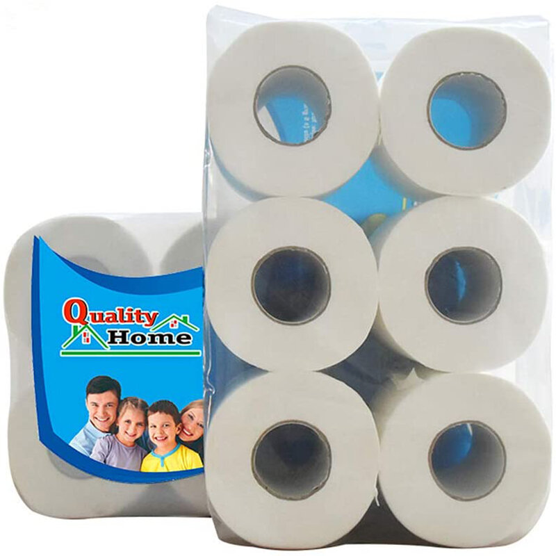 

6/10 Rolls/Pack 3 Layers Toilet Paper Home Kitchen Toilet Tissue Soft Strong Hand Towels for Family Daily Use
