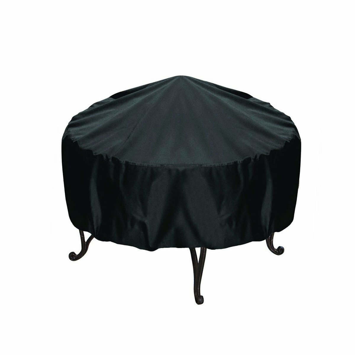 Patio Round Fire Pit Cover Waterproof Grill BBQ Cooking Protector Zwart