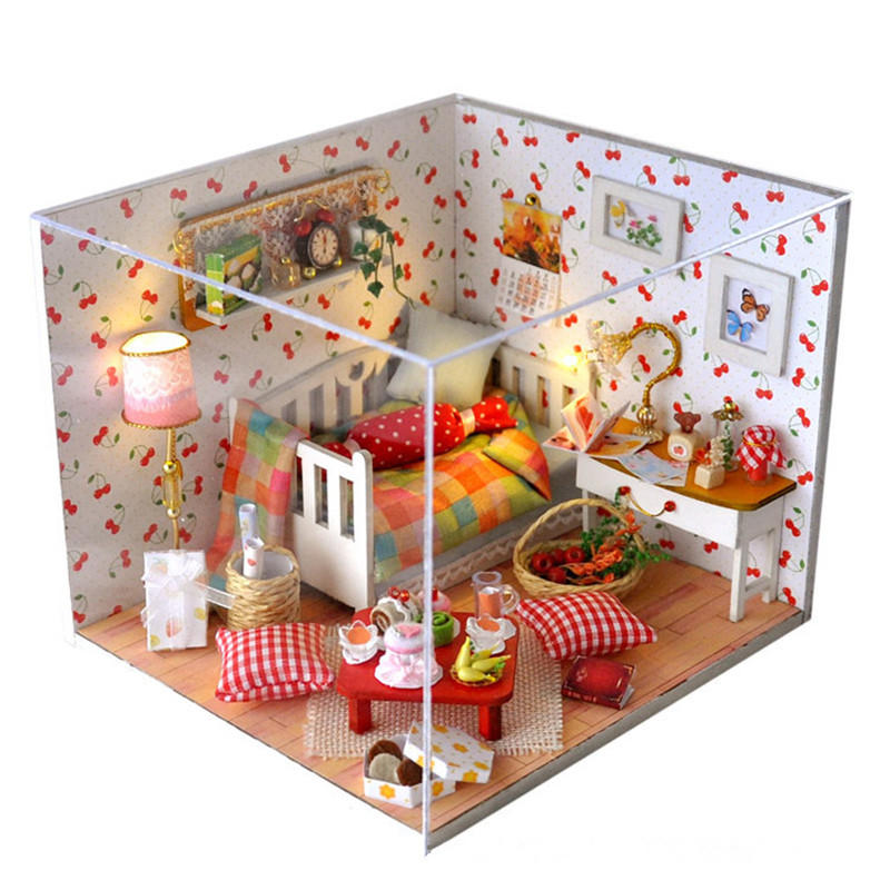 T-Yu TY12 herfst fruit huis DIY poppenhuis met Cover licht Gift collectie Decor speelgoed