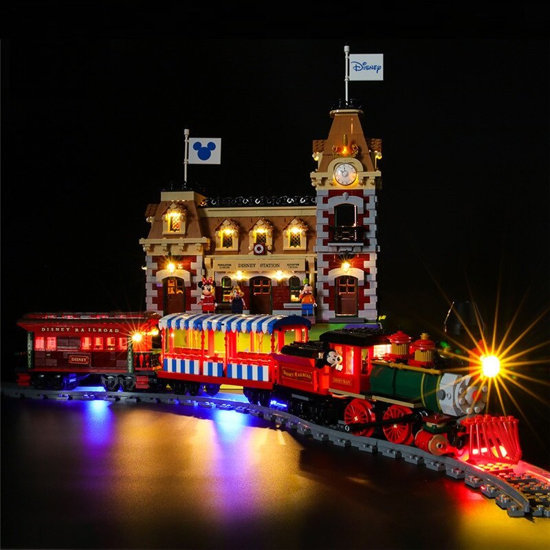 

YEABRICKS DIY Светодиодный Освещение Набор ТОЛЬКО для LEGO 71044 Станционный блок Авто Кирпичи игрушки