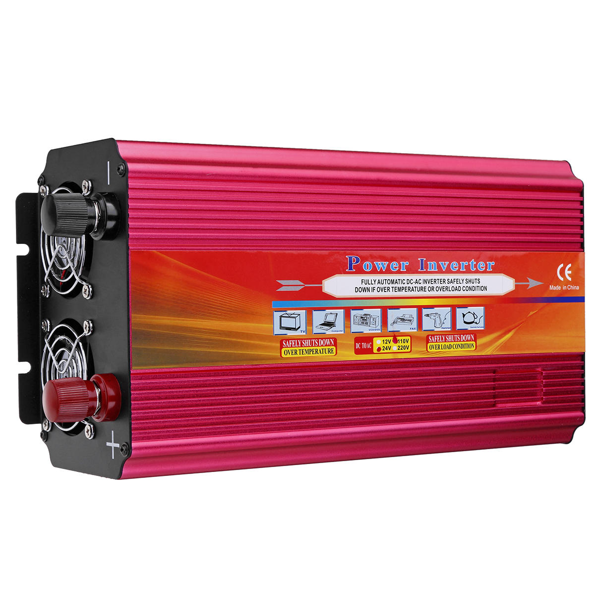 

LCD Power Inverter DC 12V/24V to AC 110V/220V 9000W Peak Modified Sine Wave Converter