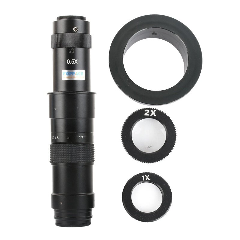 

KOPPACE 32X-410X Industrial Microscope Lens Eyepiece 0.5X Zoom Objective 0.7X-4.5X Zoom Lens Including 1X and 2X Microsc