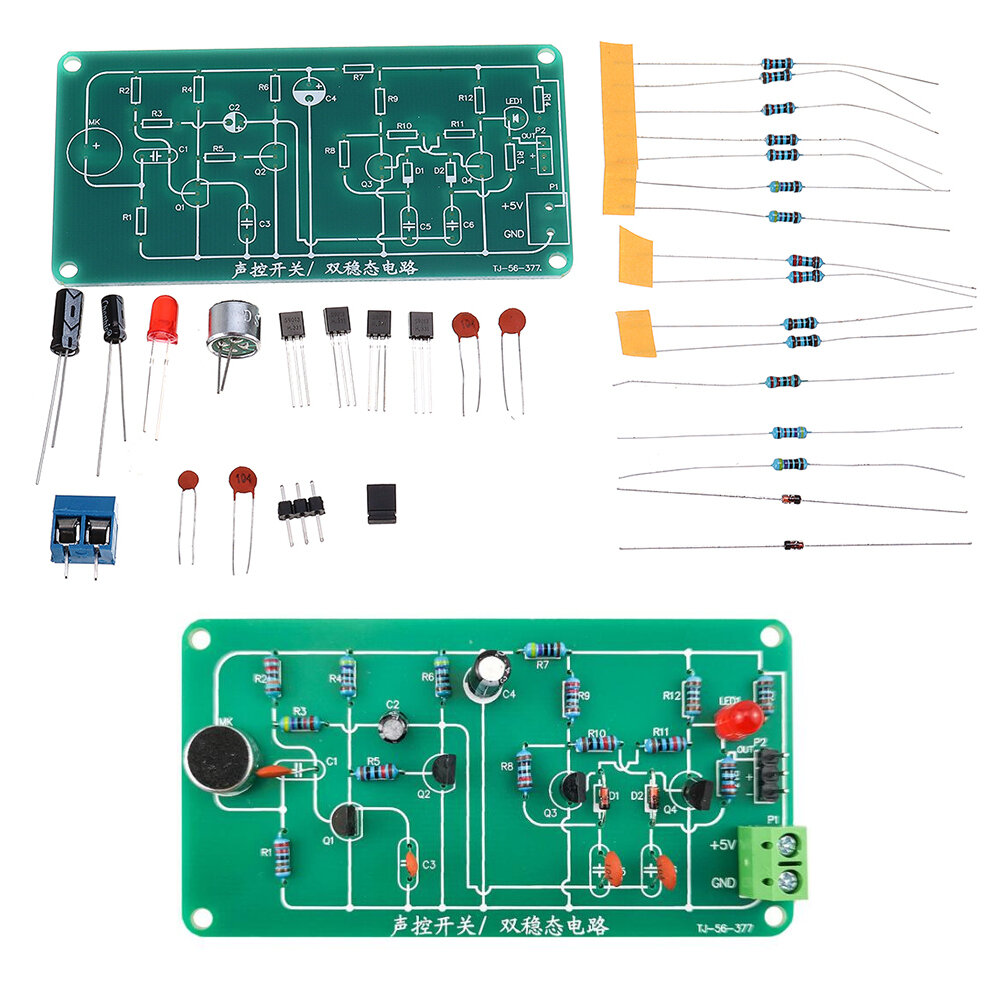 Spraakbesturing Clap Switch Bistable Circuit Kit DIY-productie-onderdelen DIY-lasonderdelen