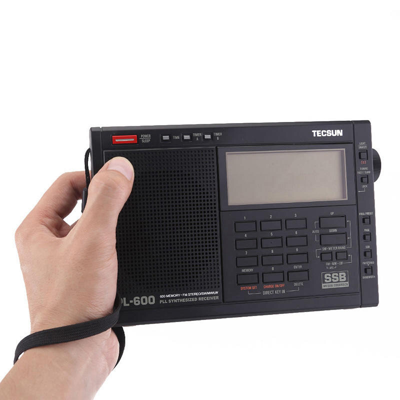 

TECSUN PL-600 Цифровая настройка Full-Band FM MW SW-SBB PLL Короткая волна Stereo Радио Приемник с Часы