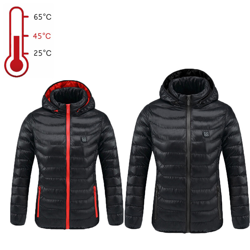TENGOO 3 engrenagens de temperatura constante casaco masculino aquecido inverno feminino à prova de vento quente casaco exterior inteligente lavável para casais casaco de pesca