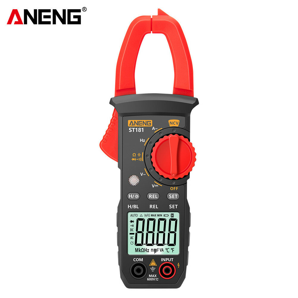 ANENG ST181 Digitale stroomtang DC / AC-stroom 4000 Tellingen Multimeter Ampèremeter Spanningstester