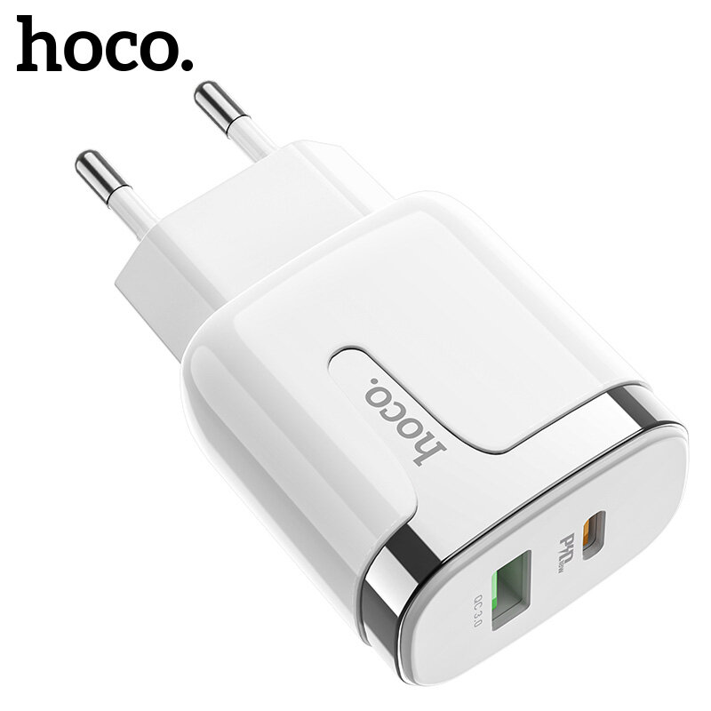 HOCO C79A 18W2ポートUSBPD充電器デュアル18WPD3.0 QC3.0 FCPSCP高速充電壁充電アダプターEUプラグforiPhone 12 Pro Max for Samsung Galaxy Note S20 ultra Huawei Mate40 OnePlus 8 Pro