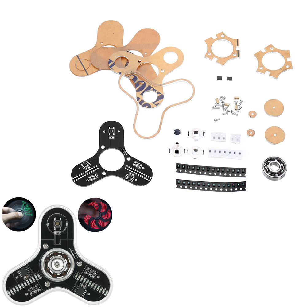

3pcs DIY LED Display Rotation Finger Tip Gyro Kit Electronic Production LED Display Module Kit