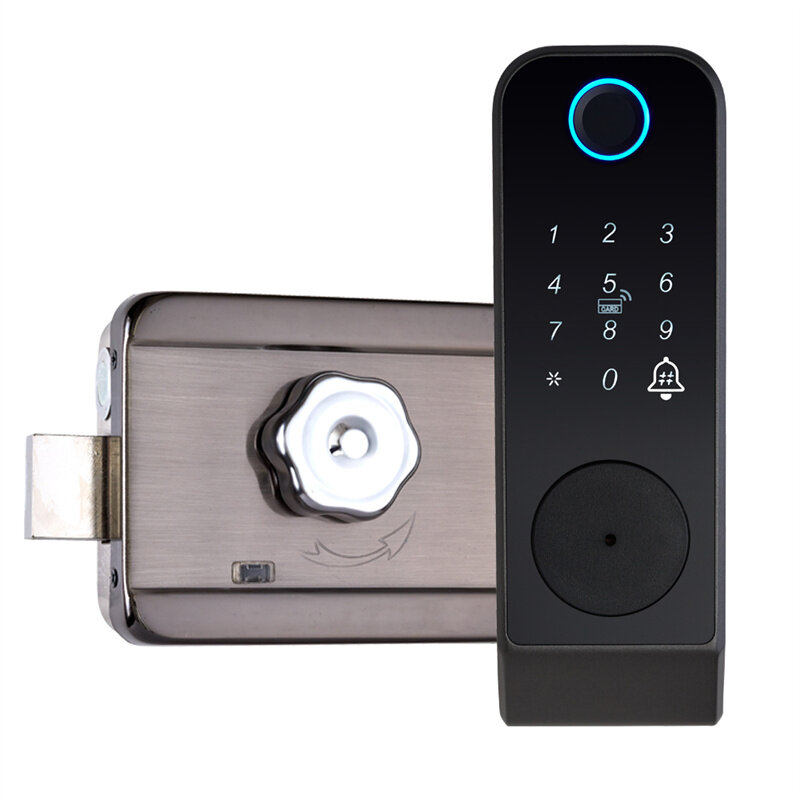

WAFU WF-014 Tuya Smart WiFi Keyless Entry Door Lock Anti-theft Biometric Fingerprint Password Key APP Remote Control Ele