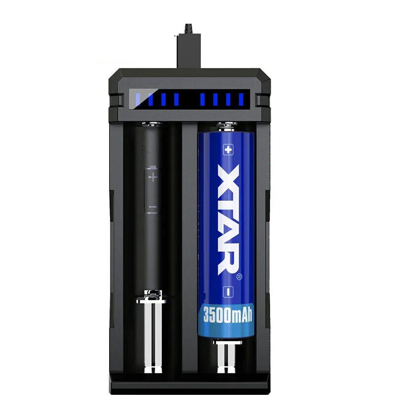banggood caricabatterie xtar sc2 18650 max 3a di ricarica veloce per batterie ricaricabili 18650, 18700, 20700, 21700, 22650, 255