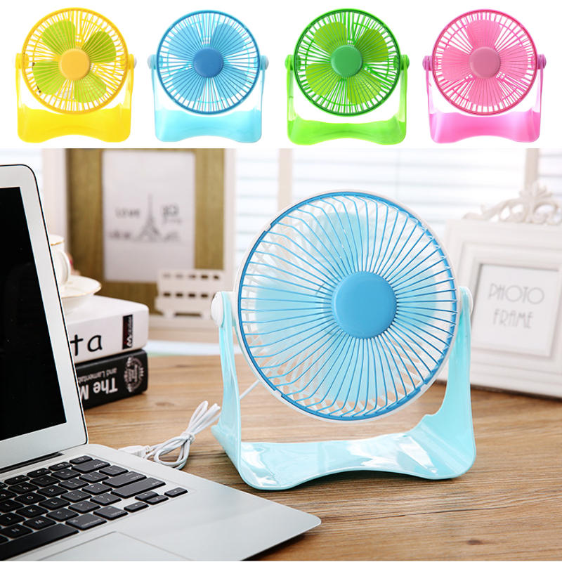 Şarj edilebilir 7 inç Soğutma Fanı 5V Alüminyum Yaprak USB Fan Plastik Handy Küçük Masa Masaüstü Mini Fan 