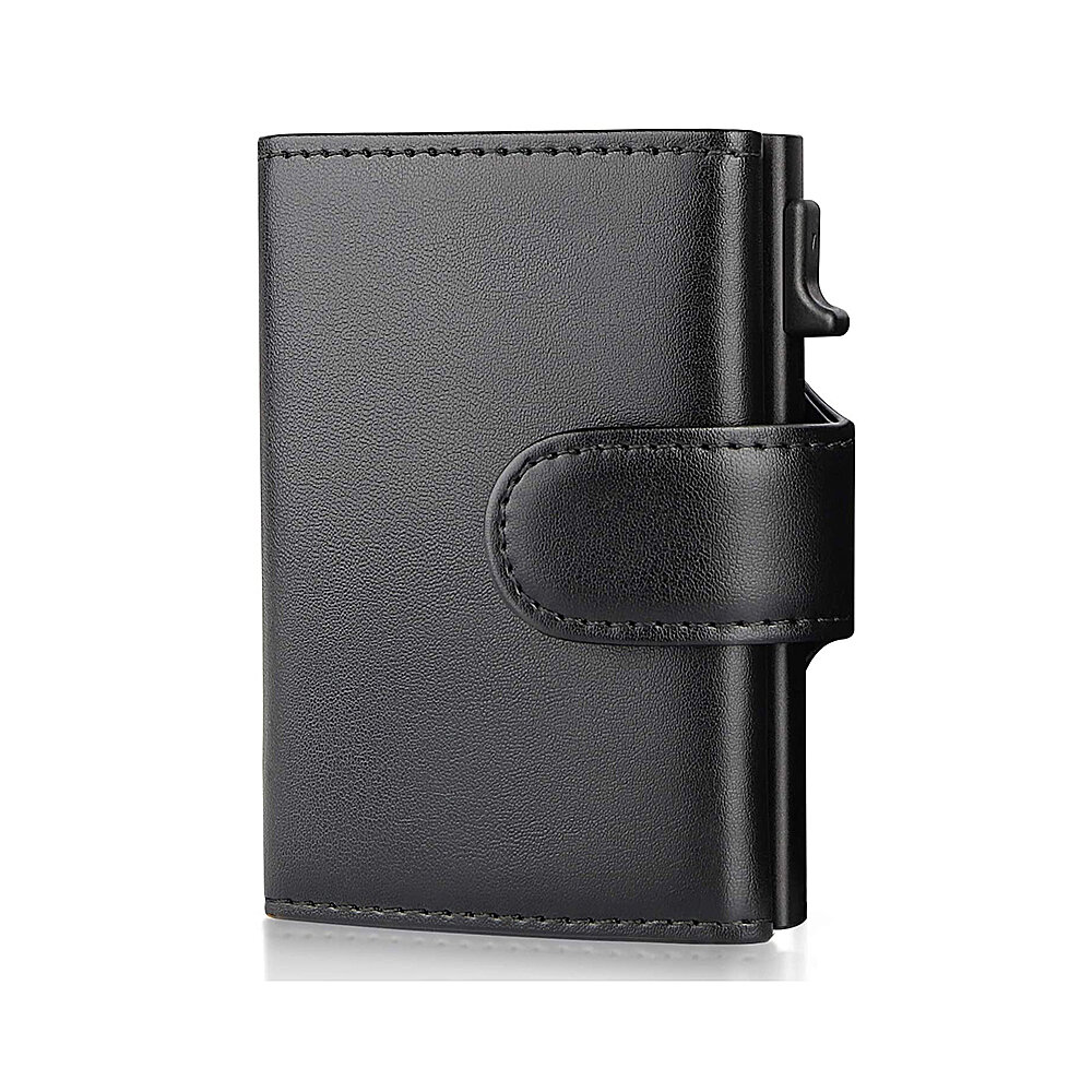 

Men Wallet Business Card Book Multifunctional RFID Blocking Secure Wallet Genuine Leather Trifold Wallet with Credit Car