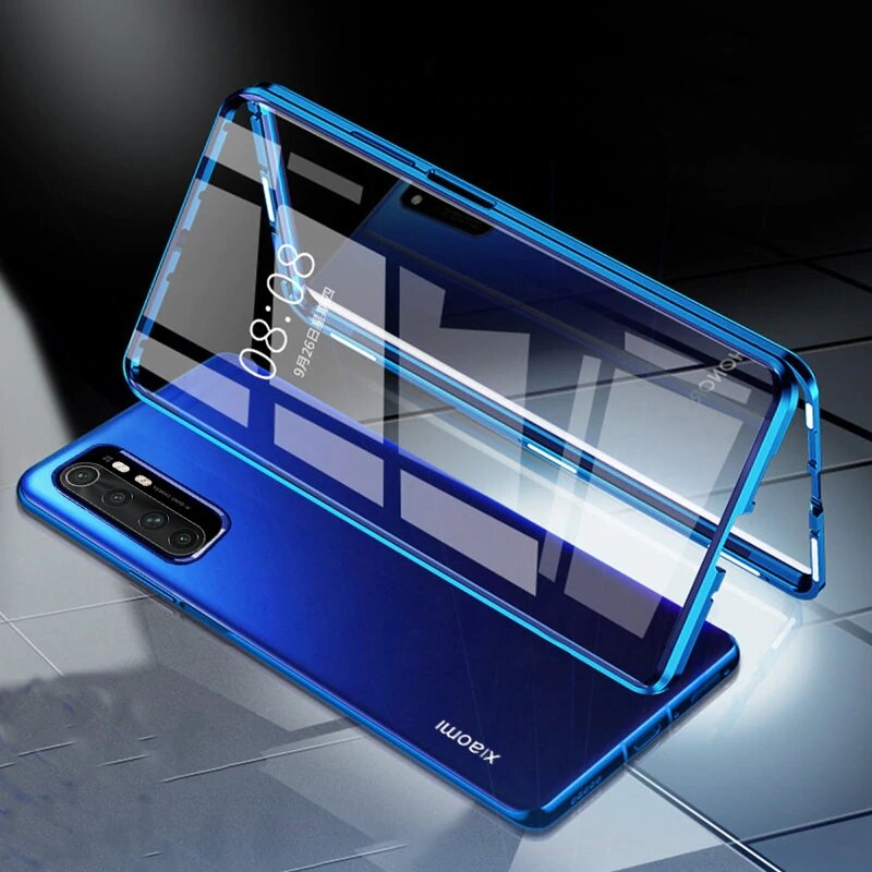 

Bakeey 360º Curved Magnetic Flip Double-sided 9H Tempered Glass Metal Full Body Protective Case for Xiaomi Mi Note 10 Li