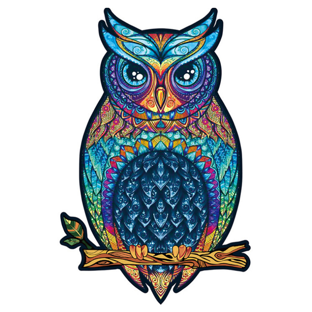 

A3/A4/A5 Wooden Owl Puzzle Cartoon Unique Shape Pieces Animal Gift Mysterious Early Education Toys for Childrens Adults